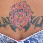 Tribal Rose Tramp Stamp Tattoo