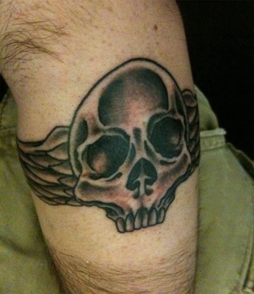 skull with wings tattoo Skull with Wings Tattoo