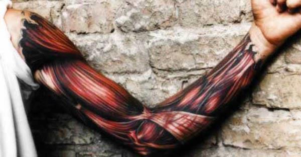 3d muscle tissue tattoo 3D Muscle Tissue Tattoo