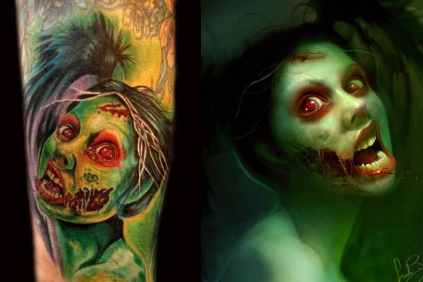 furiae zombie girl tattoo Furiae Zombie Girl Tattoo