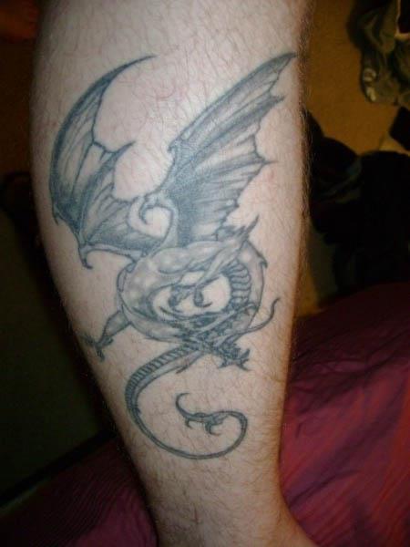 gray dragon tattoo Dragon