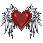 Heart with Wings Tattoo Flash