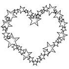 Star Heart Tattoo Flash