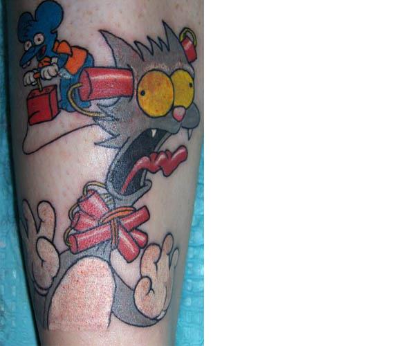 Itchy and Scratchy Tattoo Celebrate 20 Years of The Simpsons with 20 Tattoos