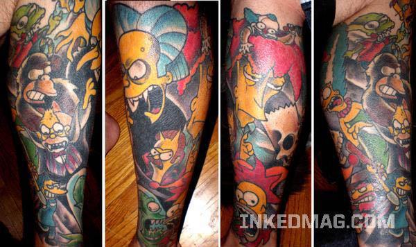 Treehouse of Horrors Tattoo Celebrate 20 Years of The Simpsons with 20 Tattoos