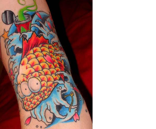 blinky koi tattoo Celebrate 20 Years of The Simpsons with 20 Tattoos