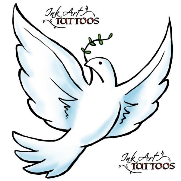dove tattoo flash Dove & Olive Branch Tattoo Flash