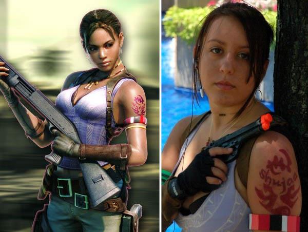 resident evil 5 sheva tattoo iat Video Game Characters with Cool Tattoos