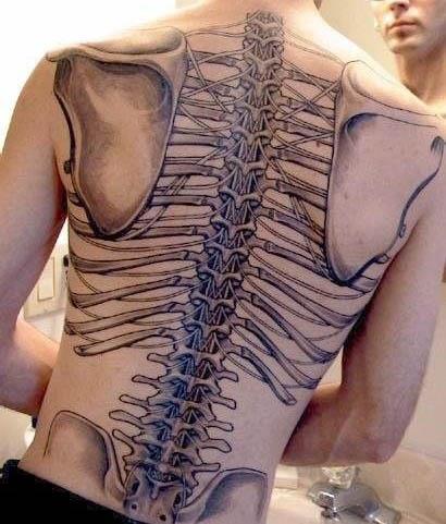 skeletal back tattoo Skeletal Full Back Tattoo