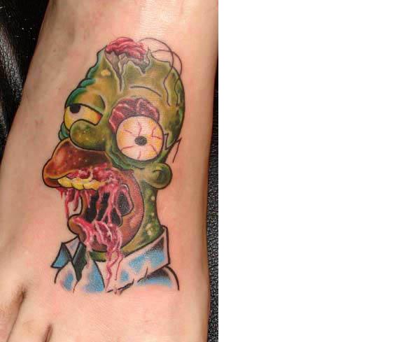 zombie homer tattoo Celebrate 20 Years of The Simpsons with 20 Tattoos