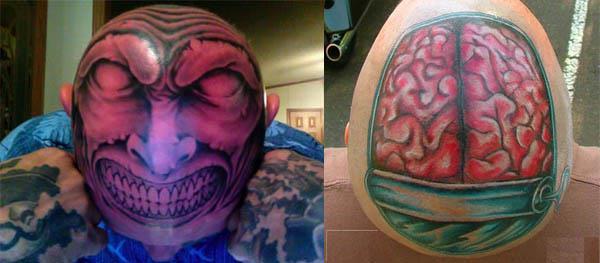 15 craziest scalp tattoos 15 Craziest Scalp Tattoos