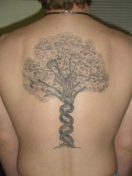 DNA Tree Back Piece Tattoo DNA Tree Back Piece