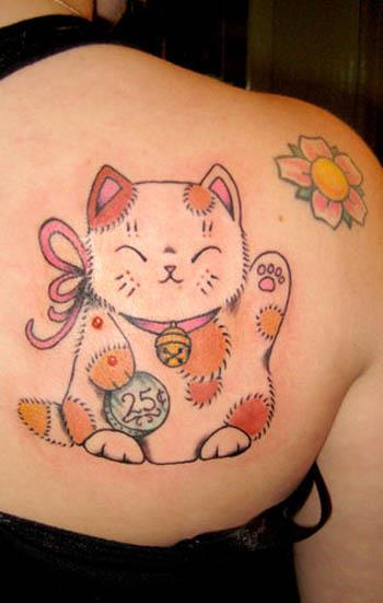 Maneki Neko Lucky Kitty Tattoo Maneki Neko Lucky Kitty Tattoo