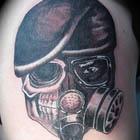 Gas Mask Skull Tattoo