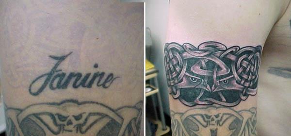 janine before celtic armband after tattoo Clever Cover Up Tattoos After The Break Up
