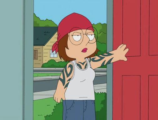 meg griffin tribal tattoos Meg Griffin Gets Inked