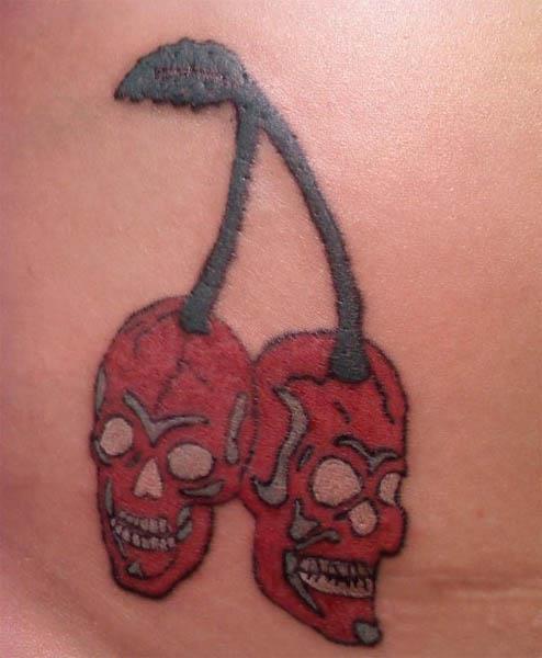 cherry skulls tattoo Cherry Skulls Tattoo