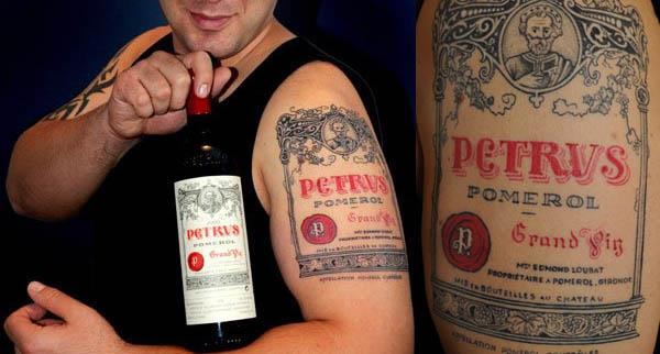 petrus pomerol wine tattoo A Sobering Look At Booze Tattoos