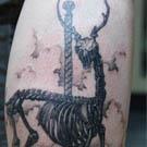 Skeleton Carousel Animal Tattoo