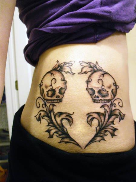skulls vine heart tattoo Skulls & Vines Tattoo