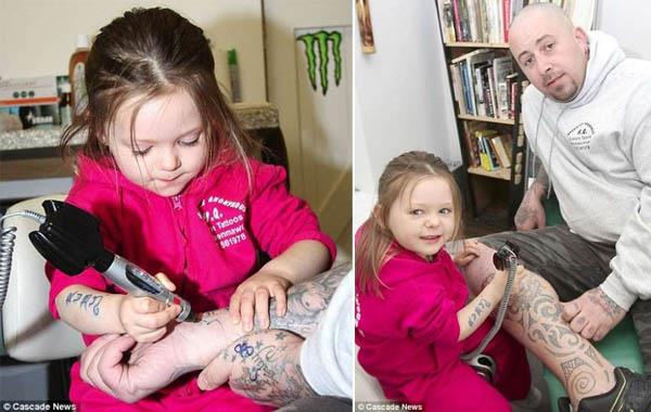 Ruby gets her tattoo skills from her dad Blane Dickinson who owns a tattoo