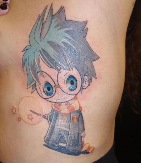 chibi harry potter tattoo Chibi Harry Potter Tattoo