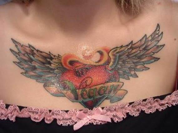 vegan winged heart tattoo Vegan Winged Heart Tattoo