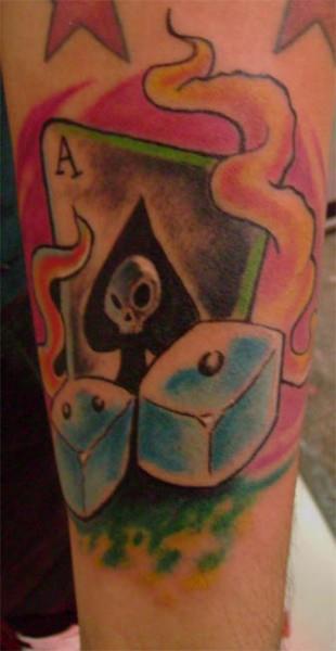 dark ace with dice tattoo 310x600 Dark Ace of Spades Tattoo