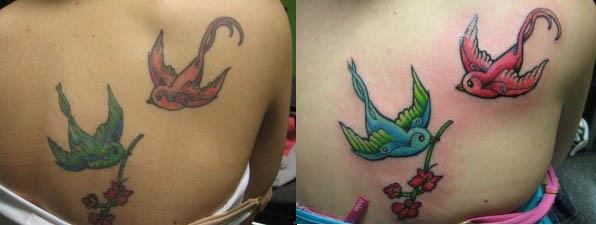 Swallows Tattoo Coverup Swallows Tattoo Cover Up