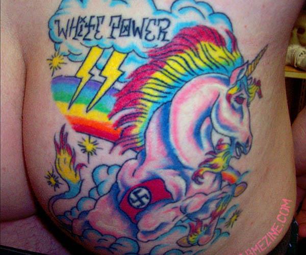 white power unicorn tattoo Unbelievably Weird Unicorn Tattoos