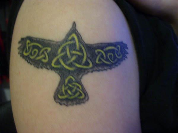 Celtic Flying Bird Tattoo Flying Celtic Bird Tattoo