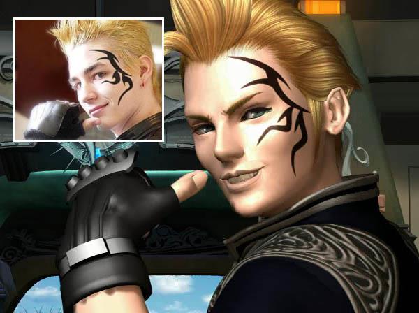 FF8 Zell Dincht face tattoo iat Video Game Characters with Cool Tattoos