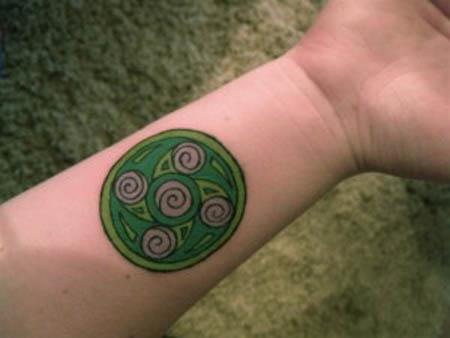 Green Celtic Swirl Tattoo Green Celtic Swirl Tattoo
