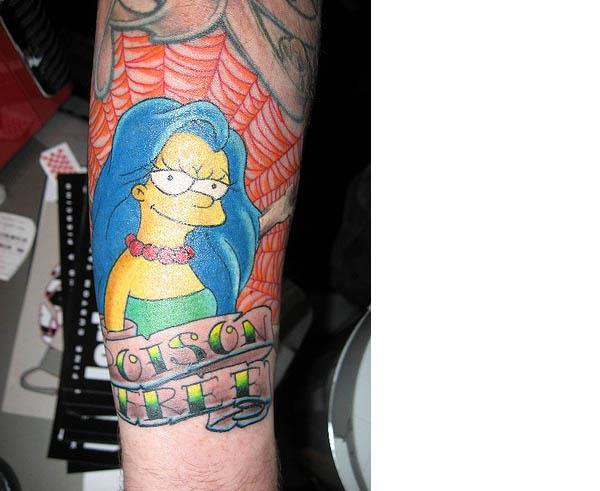 High School Marge Tattoo Celebrate 20 Years of The Simpsons with 20 Tattoos
