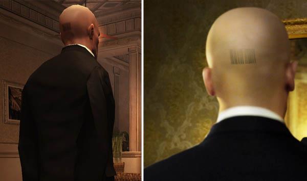 Hitman Agent 47 barcode tattoo iat Video Game Characters with Cool Tattoos