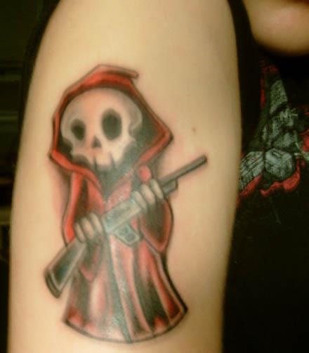 grim reaper M16 tattoo Grim Reaper Holding M16