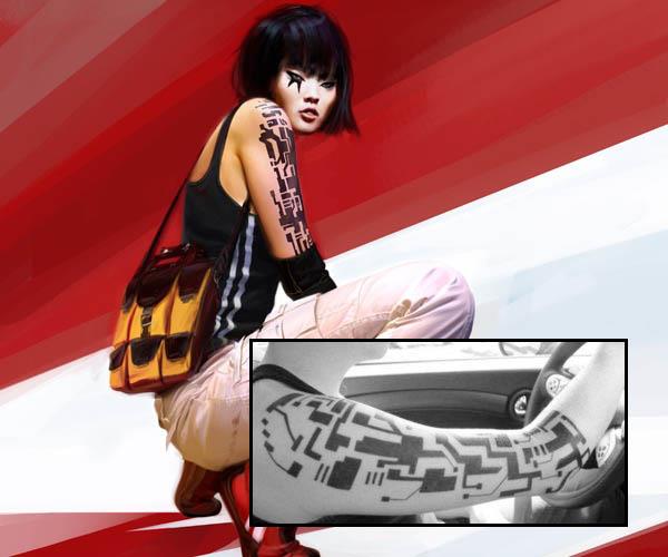 mirrors edge faith tattoos iat Video Game Characters with Cool Tattoos