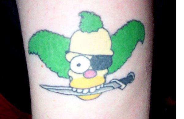 pirate krusty tattoo Celebrate 20 Years of The Simpsons with 20 Tattoos