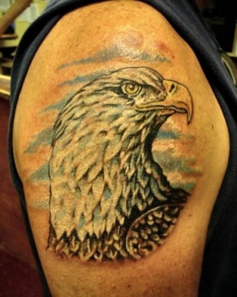 proud bald eagle tattoo 479x600 Proud Bald Eagle Tattoo