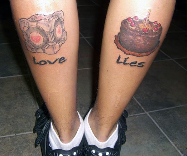 the cake is a lie tattoo Internet Tattoos Are Serious Business