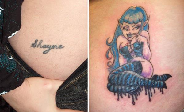 Shayne Spooky Girl cover up tattoo Clever Cover Up Tattoos After The Break Up