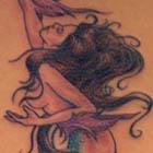 Beautiful Long-tailed Mermaid Tattoo