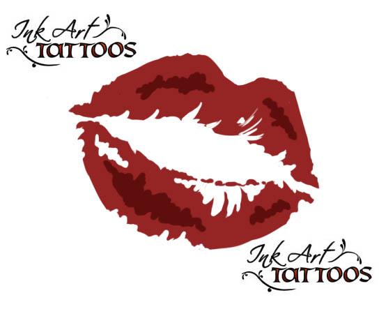 lips tattoo flash Lips Tattoo Flash