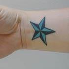 Rockin Turquoise Nautical Star Tattoo