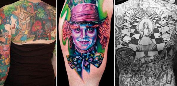 amazing alice in wonderland tattoos Ink in Wonderland: 25 Mad Alice in Wonderland Tattoos