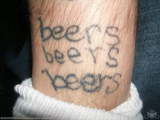 beersbeersbeers tattoo A Sobering Look At Booze Tattoos