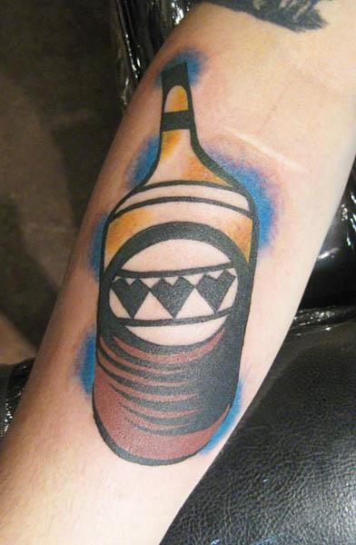 hard liquor bottle tattoo A Sobering Look At Booze Tattoos