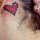 Pixel Heart Tattoo
