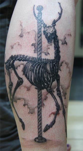 skeleton carousel animal tattoo Skeleton Carousel Animal Tattoo