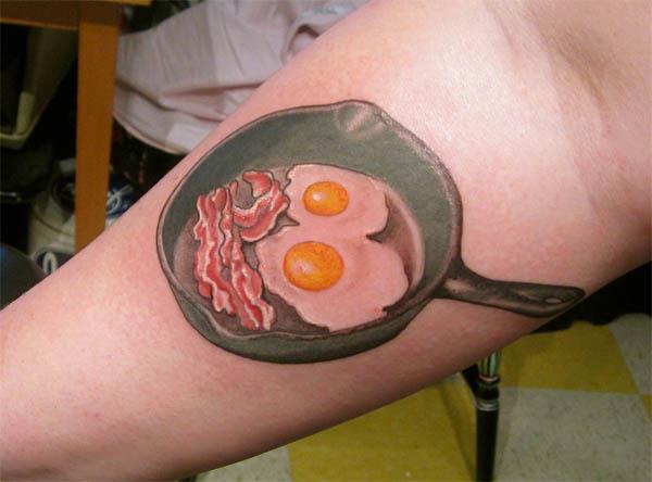 bacon and eggs skillet tattoo Bacon Tattoos Are Good For Me